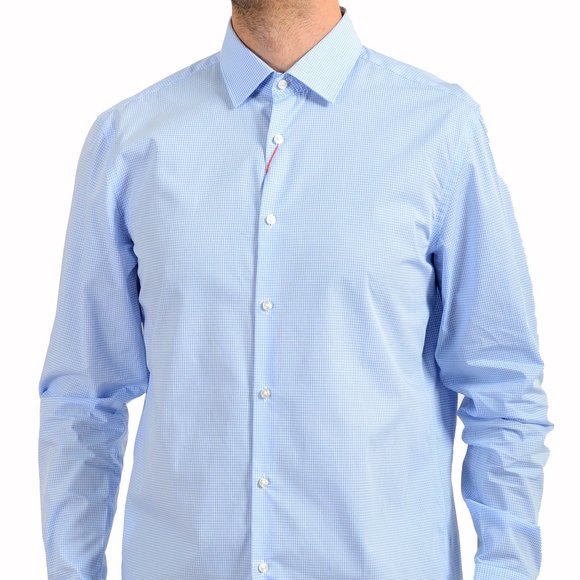 Hugo Boss Men's "Mabel" Sharp Fit Multi-Color Plaid Long Sleeve Dress Shirt - Picture 1 of 9